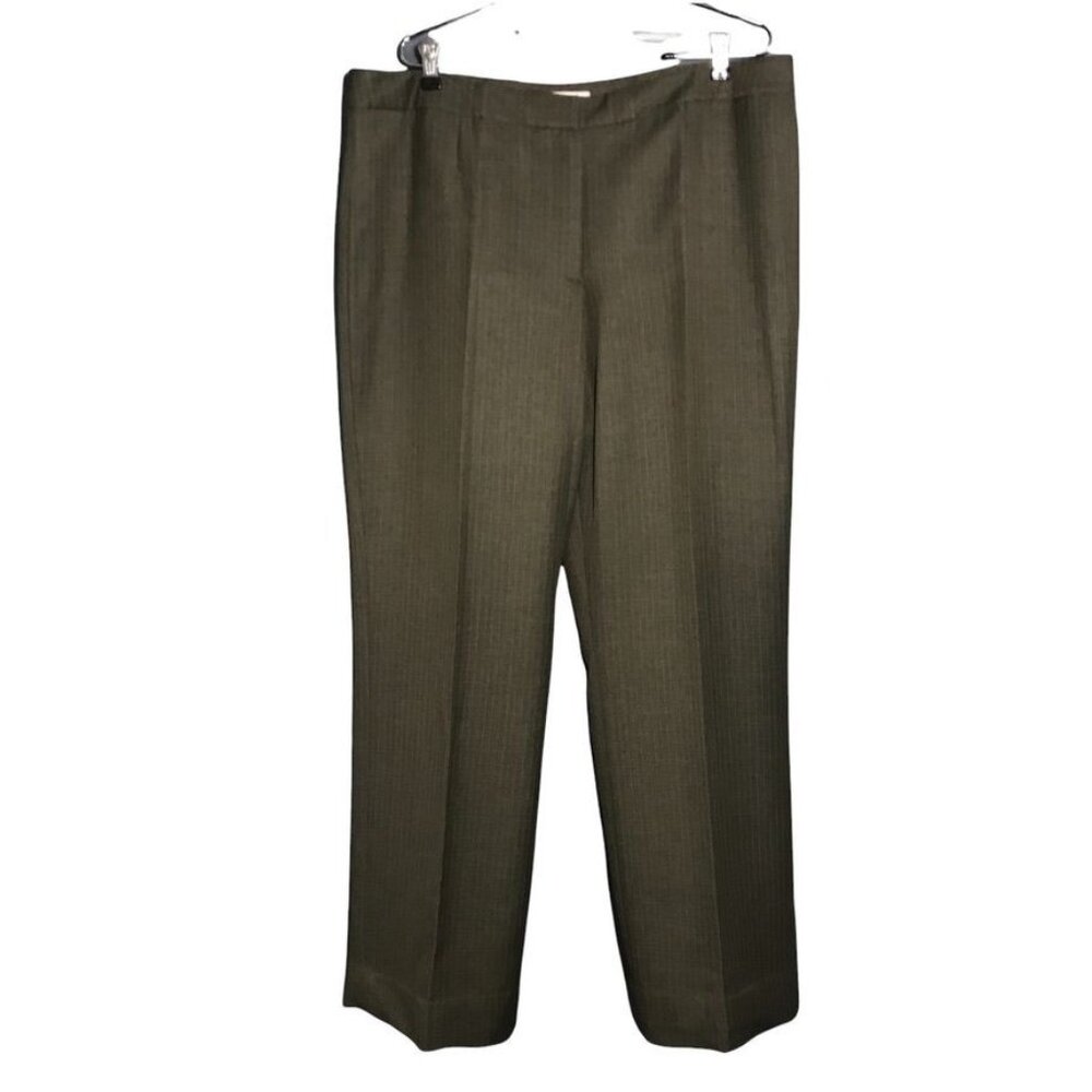 Evan Picone Women's Pinstripe Slacks in Brown - Size 16